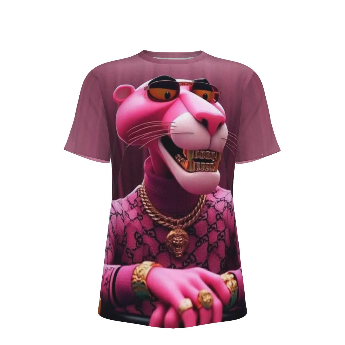 Ganngsta Pink Panther O-Neck T-Shirt