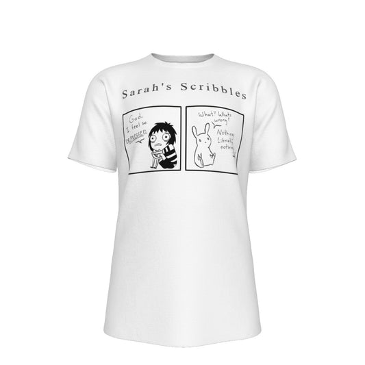 Sarah's Scribbles Depressed O-Neck T-Shirt