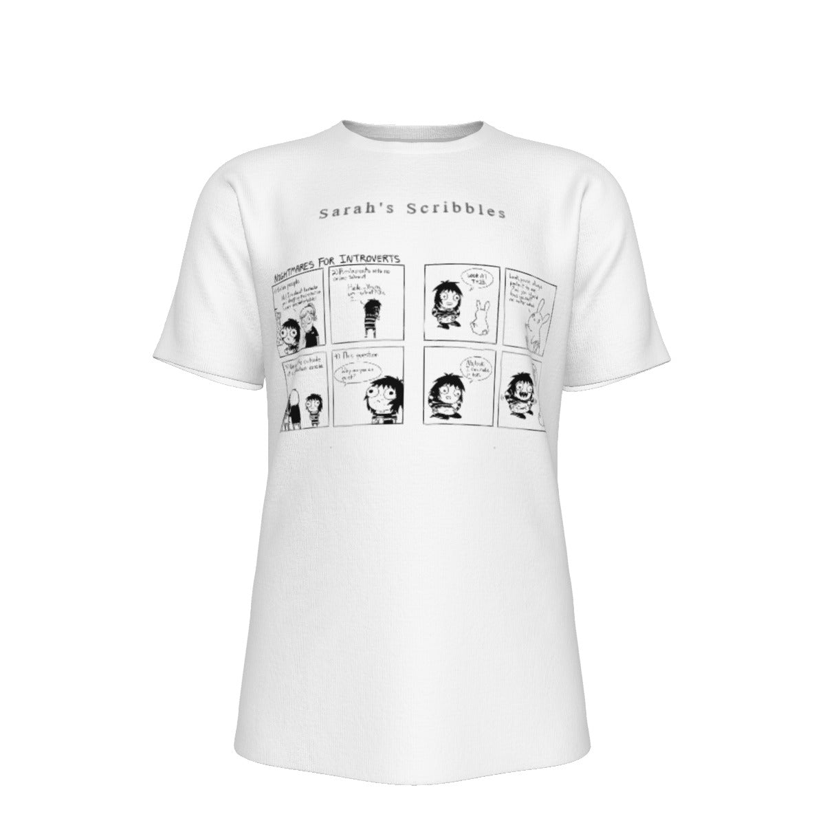 Sarah's Scribbles Nightmare for Introverts  O-Neck T-Shirt