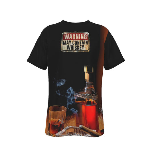 Danger May Contain Whiskey O-Neck T-Shirt