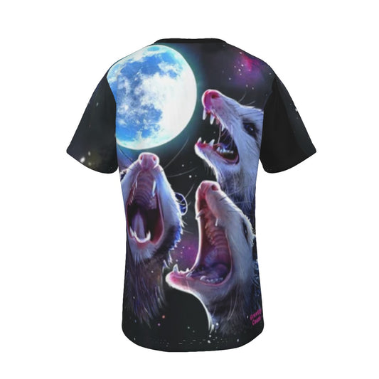 Possum Opossum Howling at the Moon O-Neck T-Shirt