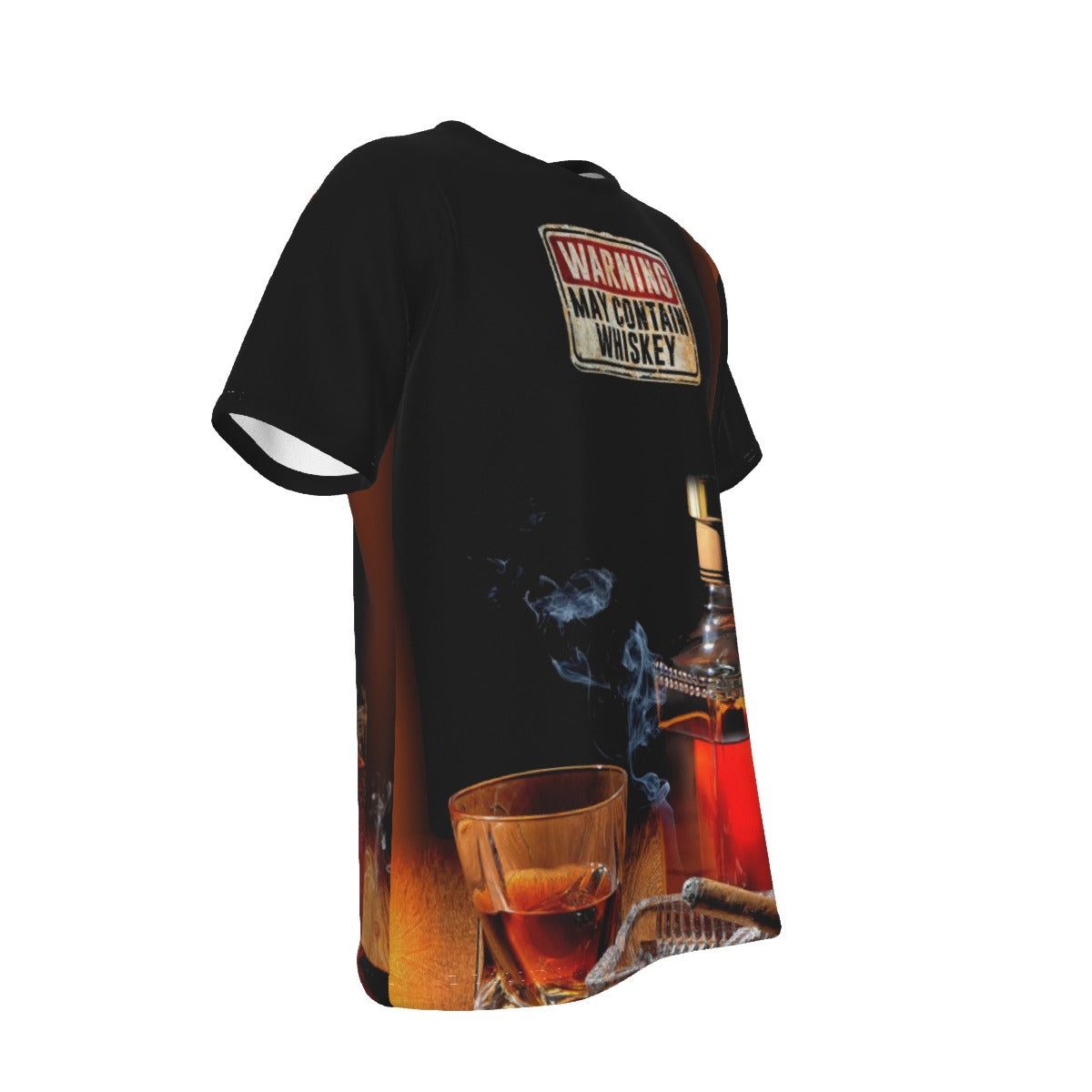 Danger May Contain Whiskey O-Neck T-Shirt