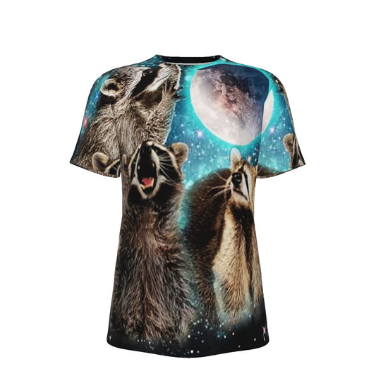 Raccons Howling at the Moon O-Neck T-Shirt