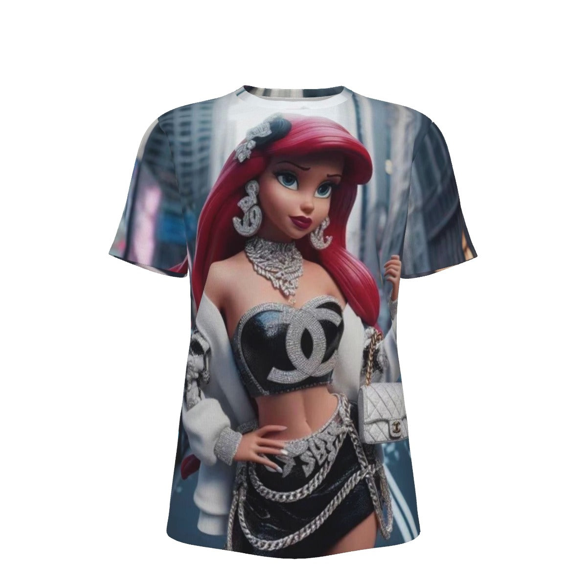 Gangsta Ariel Little Mermaid O-Neck T-Shirt