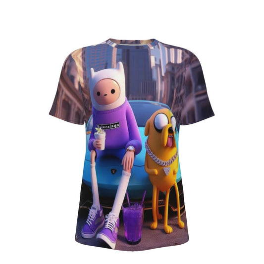 Gangsta Finn Adventure Time O-Neck T-Shirt