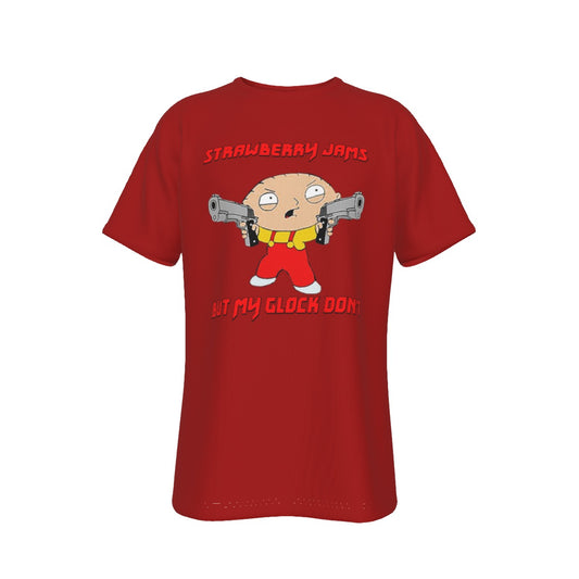 Stewie Strawberry Jams but My Glock Don't Family Guy O-Neck T-Shirt