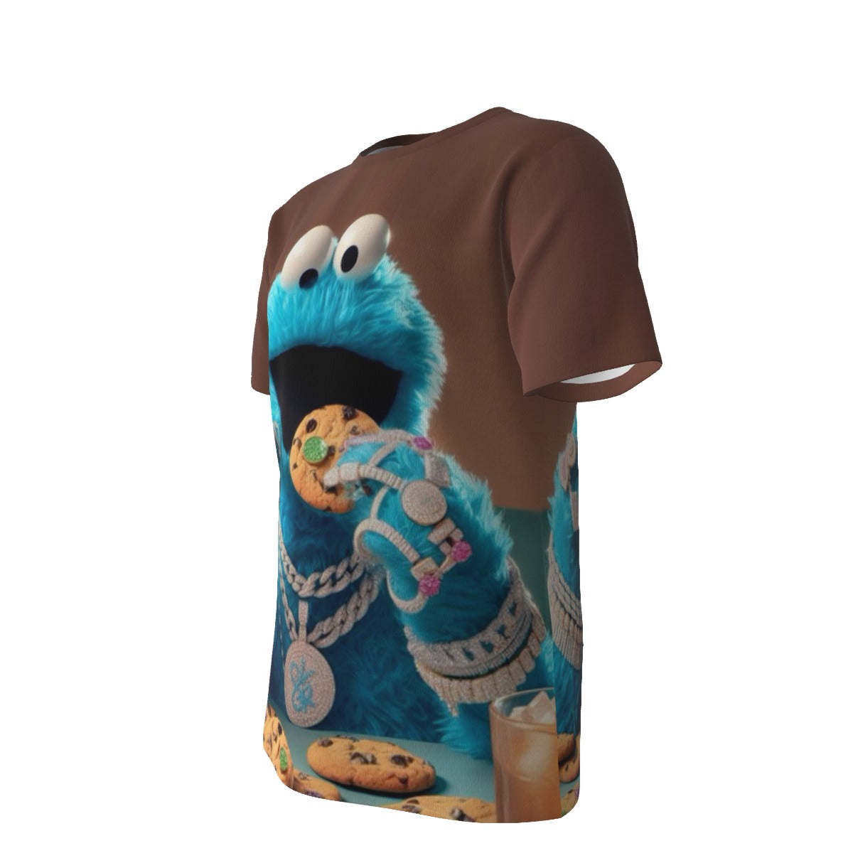 Gangsta Cookie Monster O-Neck T-Shirt