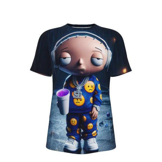 Gangsta Stewie Family guy O-Neck T-Shirt