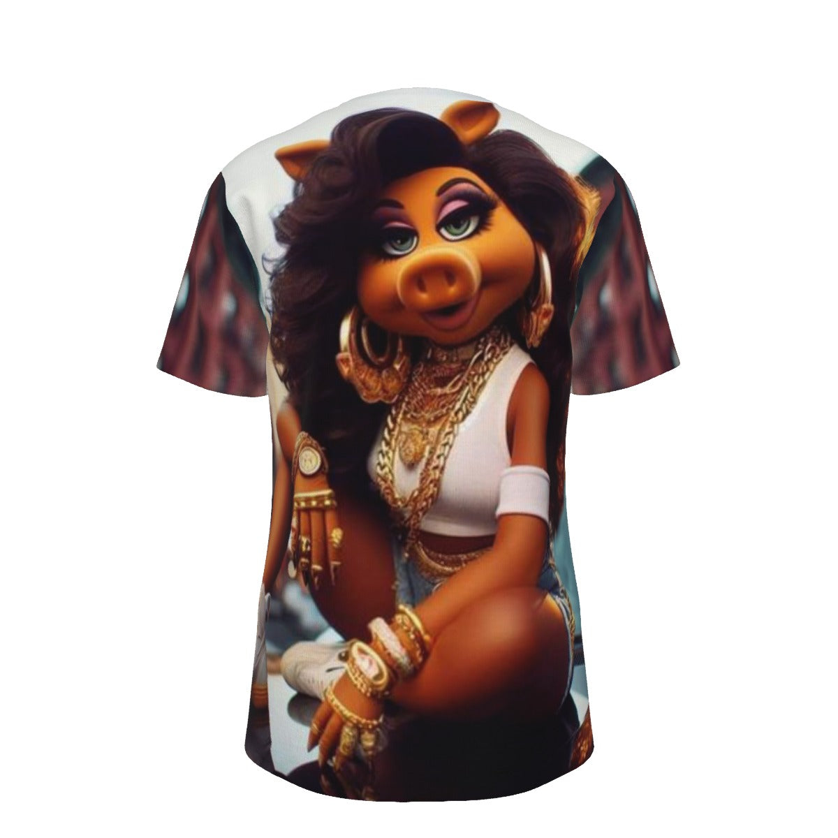 Sexy Gangsta Miss Piggy Muppets O-Neck T-Shirt