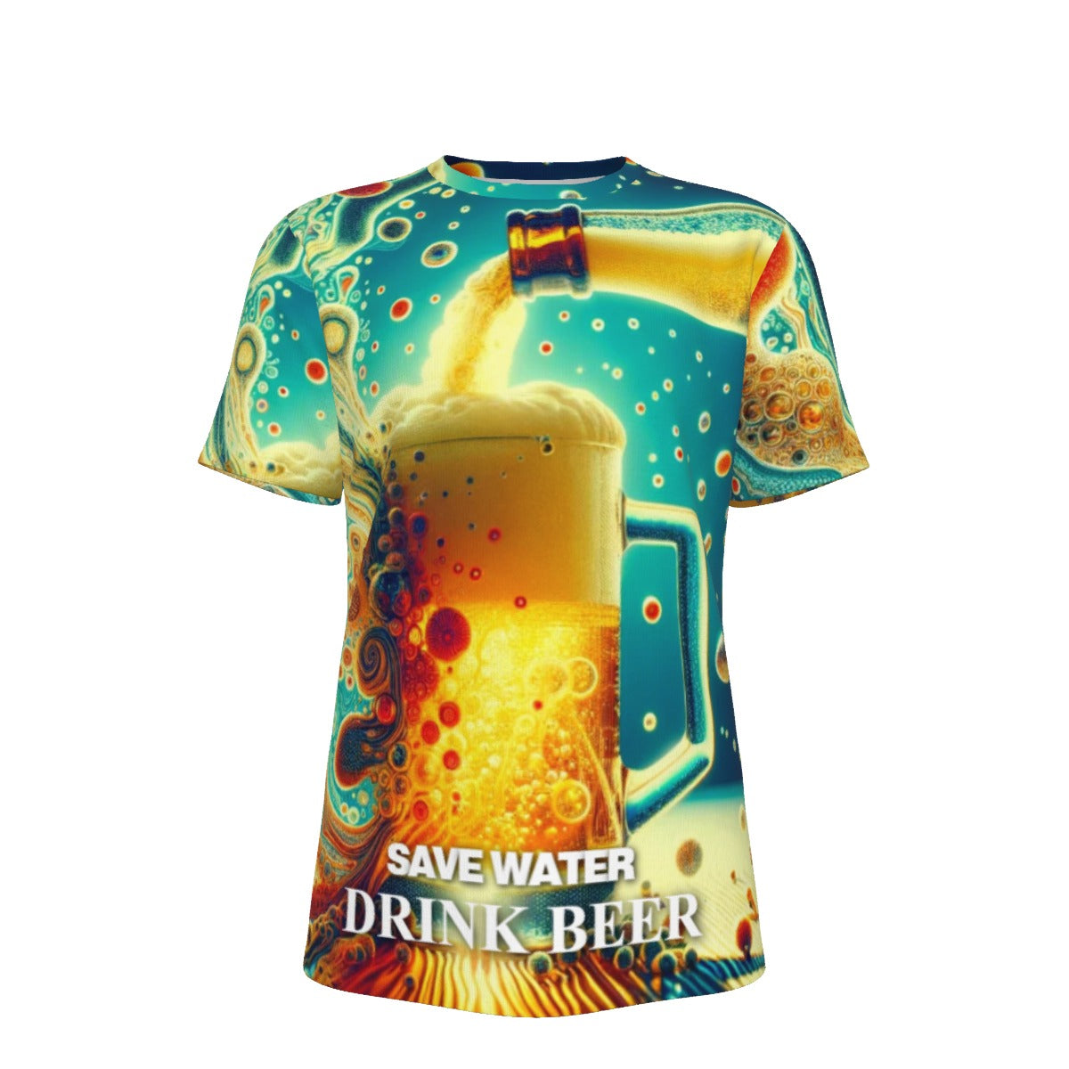 Save Watter Drnk Beer O-Neck T-Shirt