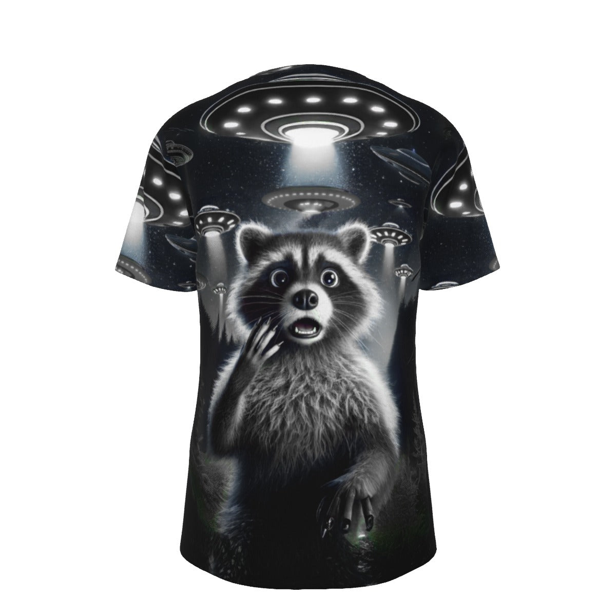 Raccoon UFO O-Neck T-Shirt