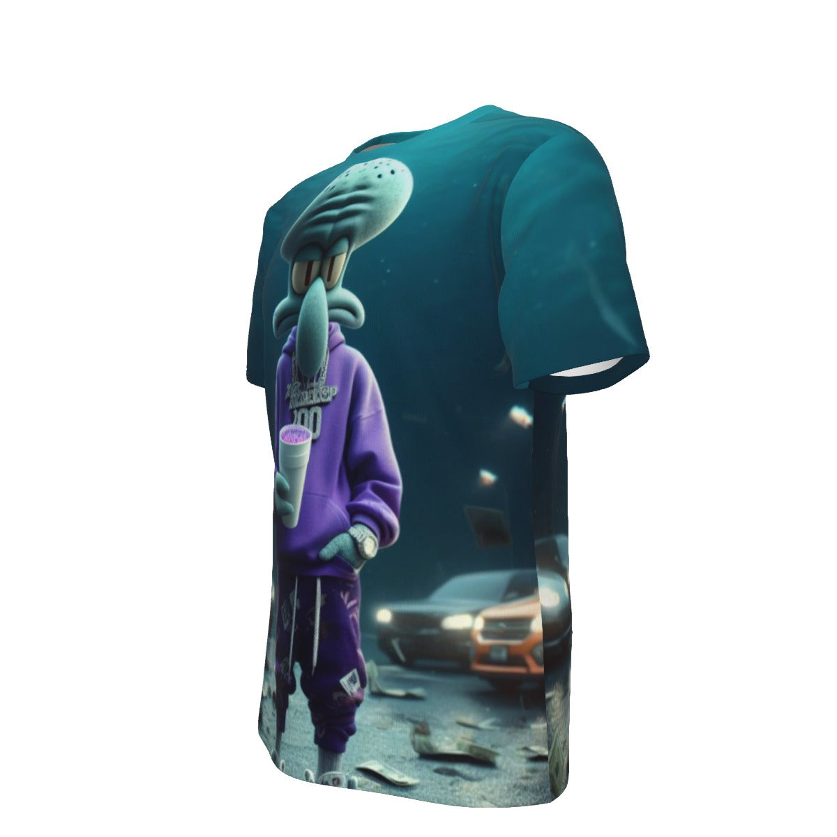 Gangsta Squidward O-Neck T-Shirt