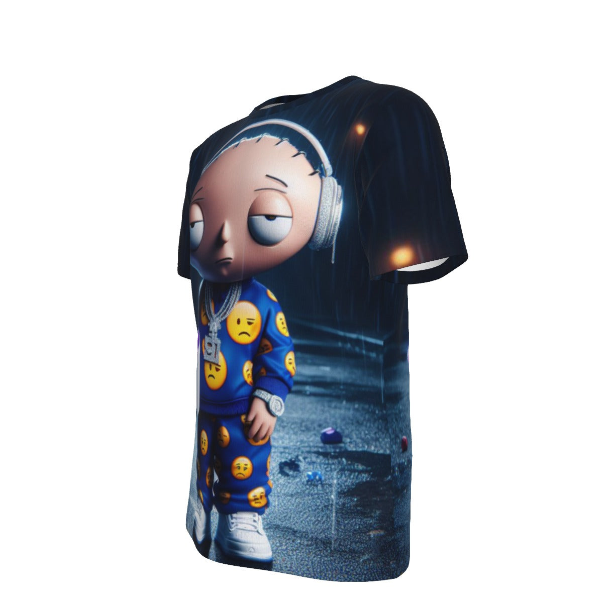 Gangsta Stewie Family guy O-Neck T-Shirt