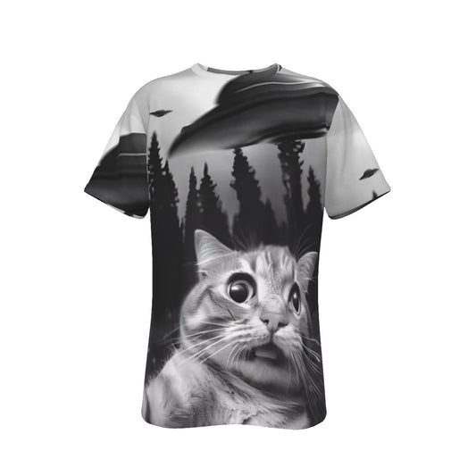 Cat UFO O-Neck T-Shirt