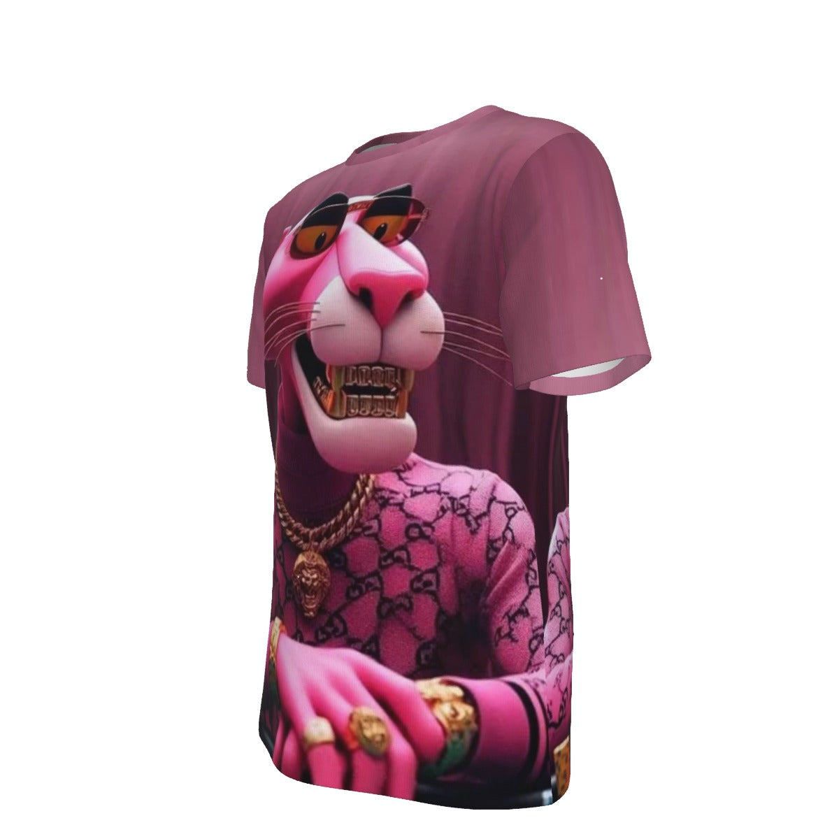 Ganngsta Pink Panther O-Neck T-Shirt