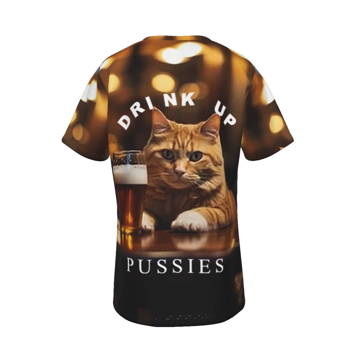 Drink Up Cat O-Neck T-Shirt