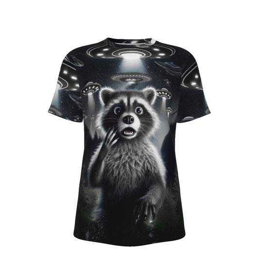 Raccoon UFO O-Neck T-Shirt