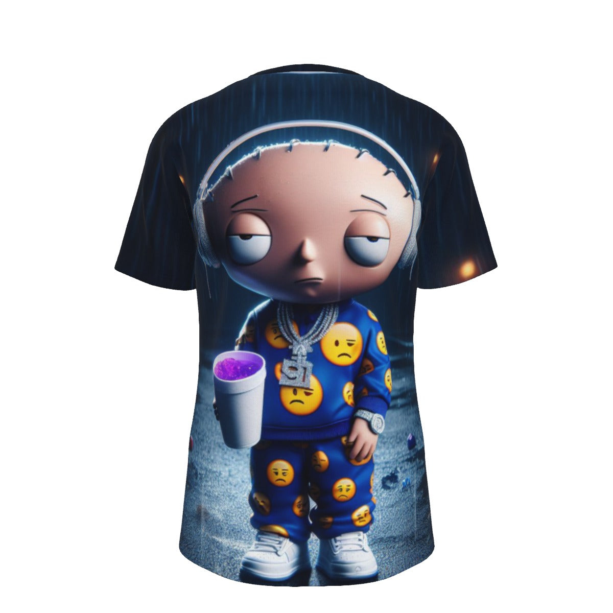 Gangsta Stewie Family guy O-Neck T-Shirt