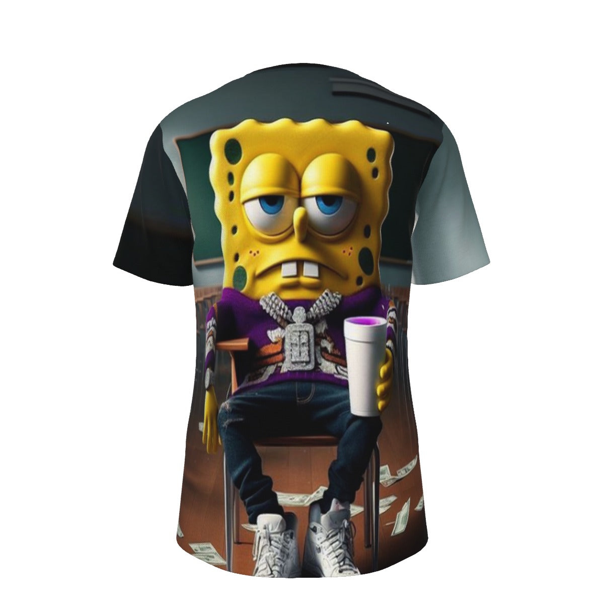 Gangsta Sponge Bob O-Neck T-Shirt