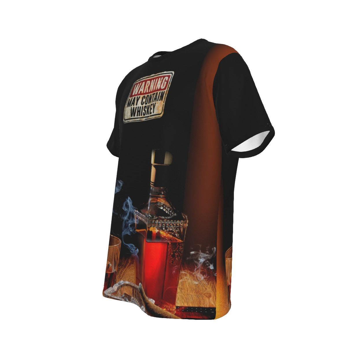 Danger May Contain Whiskey O-Neck T-Shirt