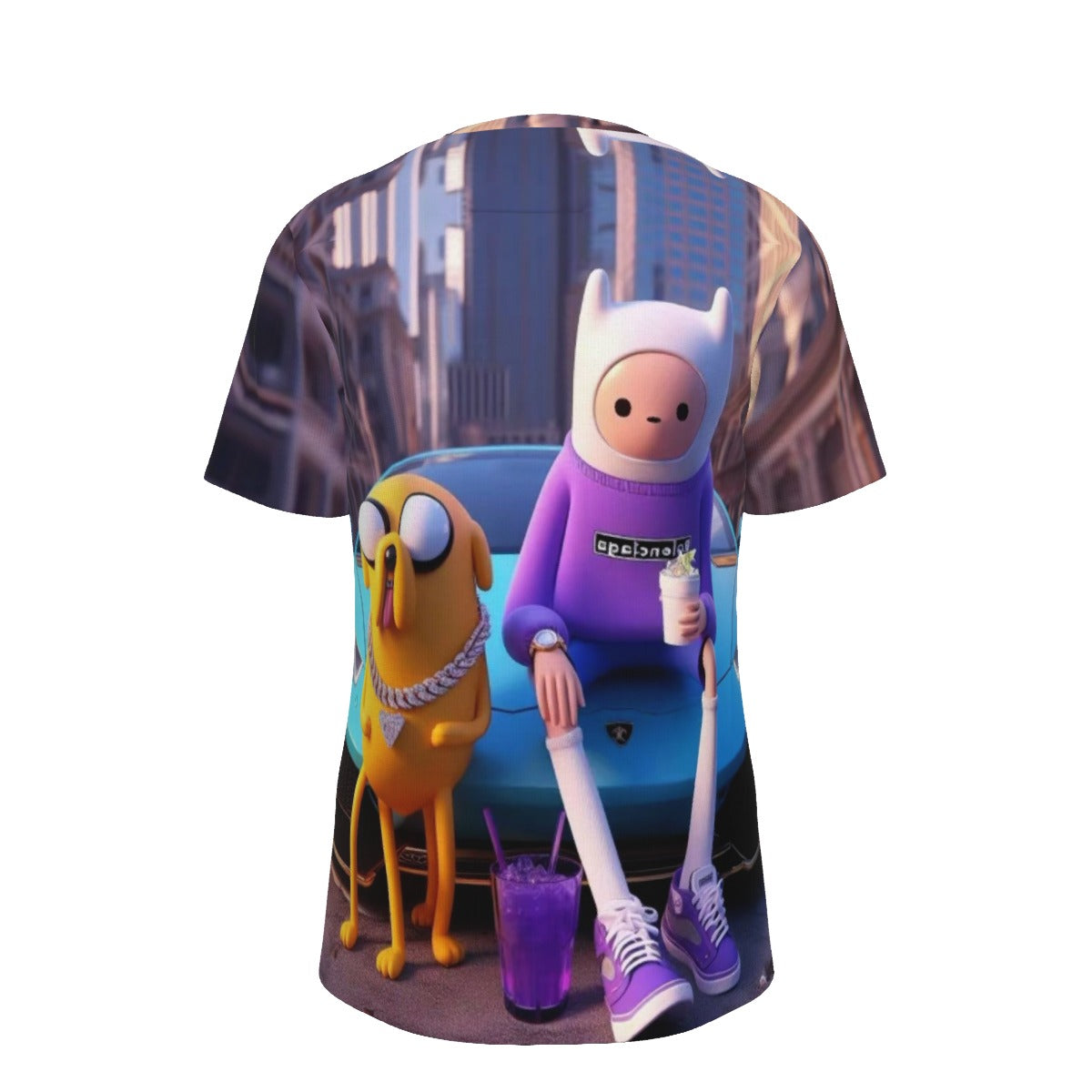 Gangsta Finn Adventure Time O-Neck T-Shirt