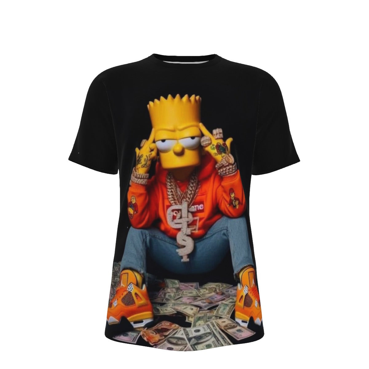 Gangsta Bart Simpson The Simpsons O-Neck T-Shirt