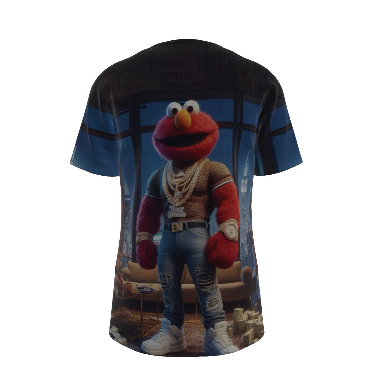 Gangsta Elmo Sesame Street O-Neck T-Shirt