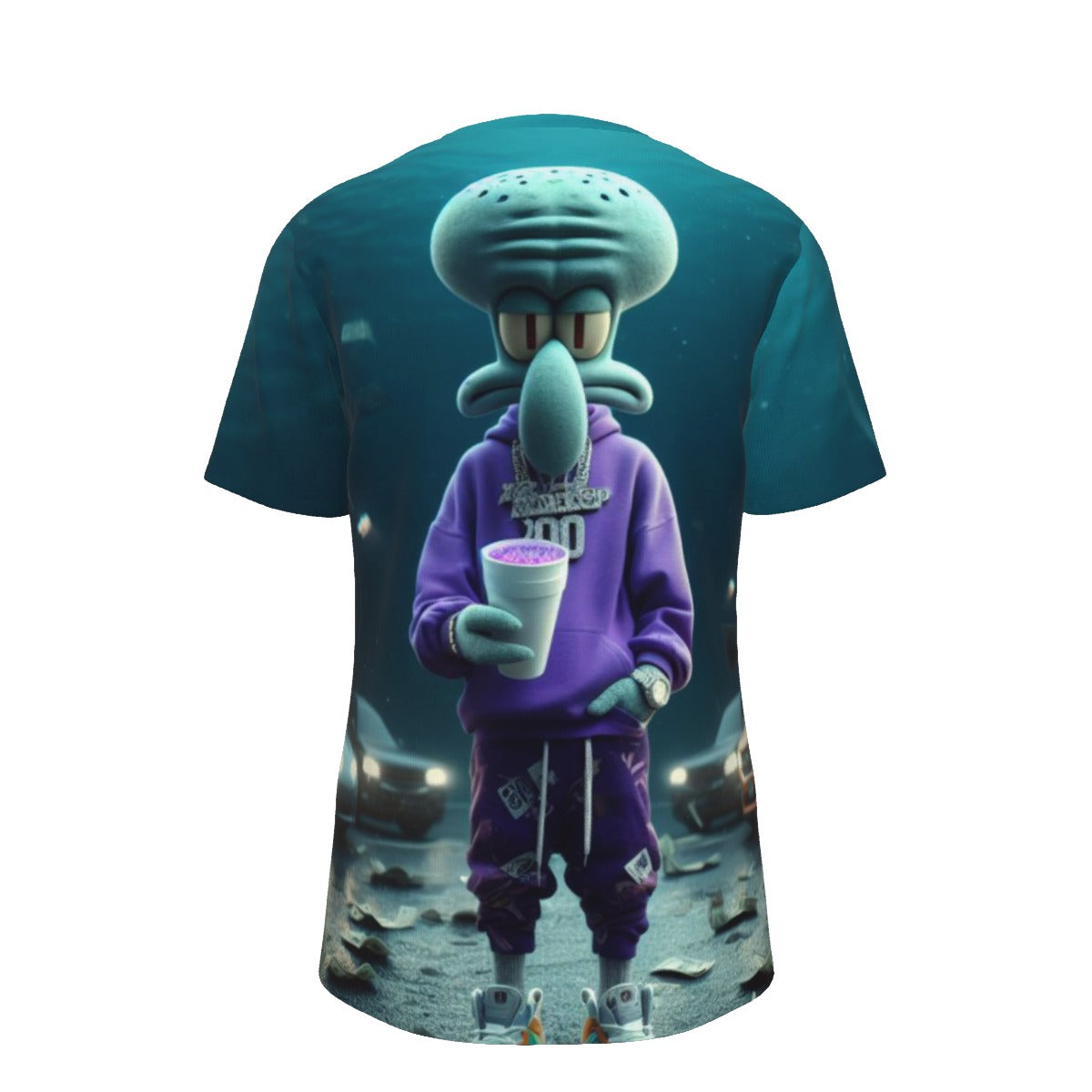 Gangsta Squidward O-Neck T-Shirt