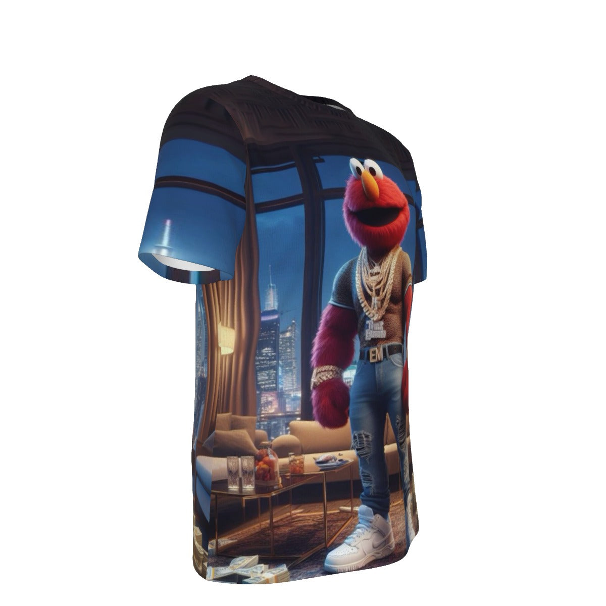 Gangsta Elmo Sesame Street O-Neck T-Shirt