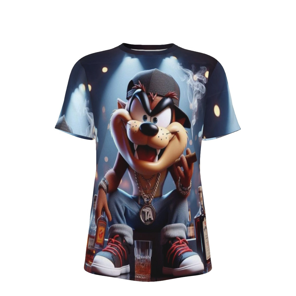 Gangsta Taz Looney Tunes O-Neck T-Shirt