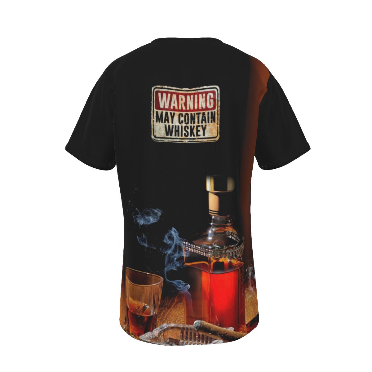 Danger May Contain Whiskey O-Neck T-Shirt