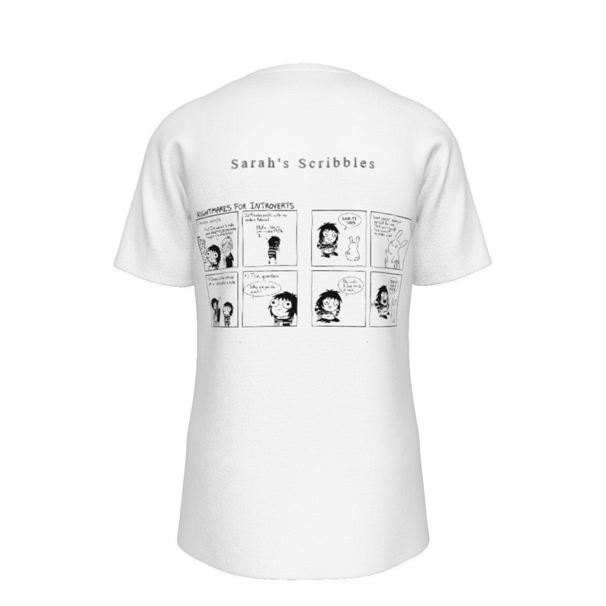 Sarah's Scribbles Nightmare for Introverts  O-Neck T-Shirt